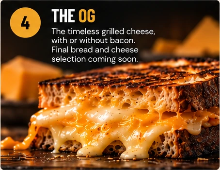 Gourmet grilled cheese sandwich, the og